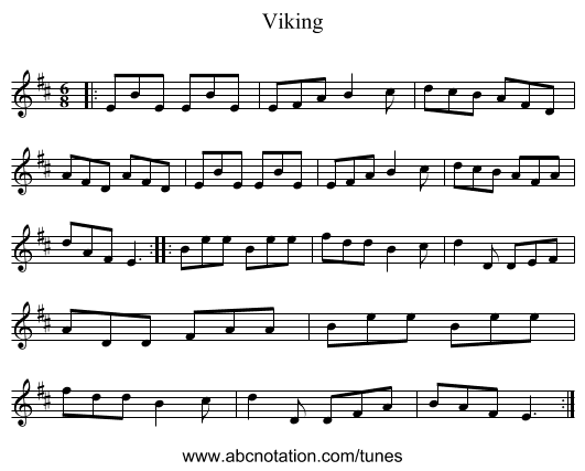 Viking - staff notation