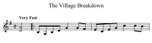 Village Breakdown, The - staff notation