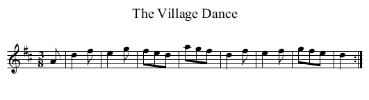 Village Dance, The - staff notation