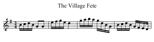 Village Fete, The - staff notation