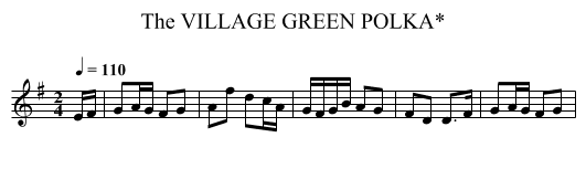 VILLAGE GREEN POLKA*, The - staff notation