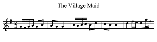 Village Maid, The - staff notation