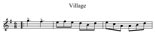 Village - staff notation