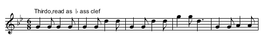 Villagers,The,bass part. JNu.24 - staff notation