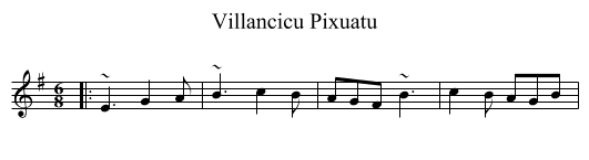 Villancicu Pixuatu - staff notation