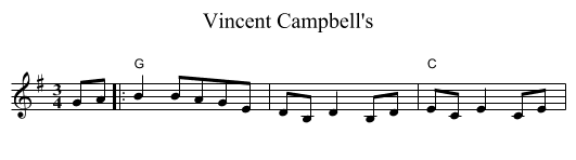 Vincent Campbell's - staff notation
