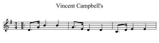 Vincent Campbell's - staff notation