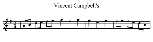 Vincent Campbell's - staff notation