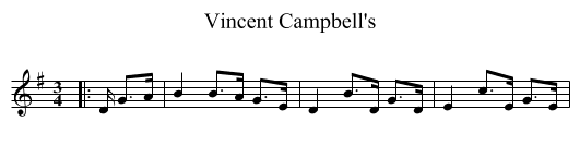 Vincent Campbell's - staff notation