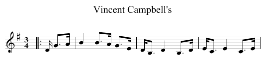 Vincent Campbell's - staff notation