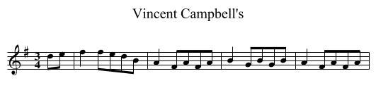Vincent Campbell's - staff notation