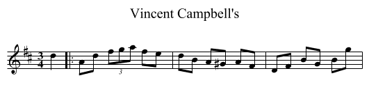 Vincent Campbell's - staff notation