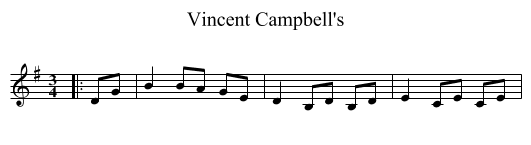 Vincent Campbell's - staff notation