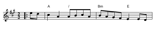 Vinton's Hornpipe - staff notation