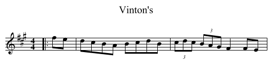 Vinton's - staff notation