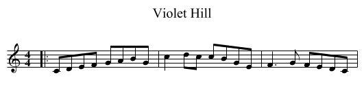 Violet Hill - staff notation