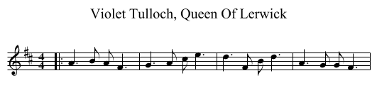 Violet Tulloch, Queen Of Lerwick - staff notation