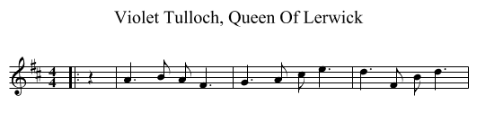 Violet Tulloch, Queen Of Lerwick - staff notation