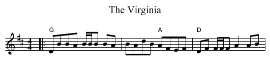 Virginia, The  - staff notation