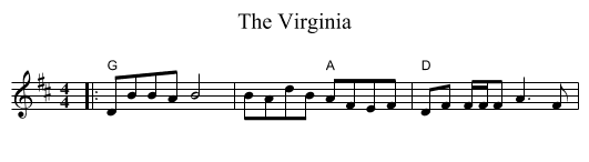 Virginia, The  - staff notation