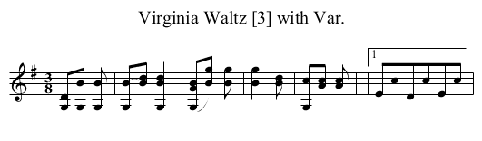 Virginia Waltz [3] with Var. - staff notation