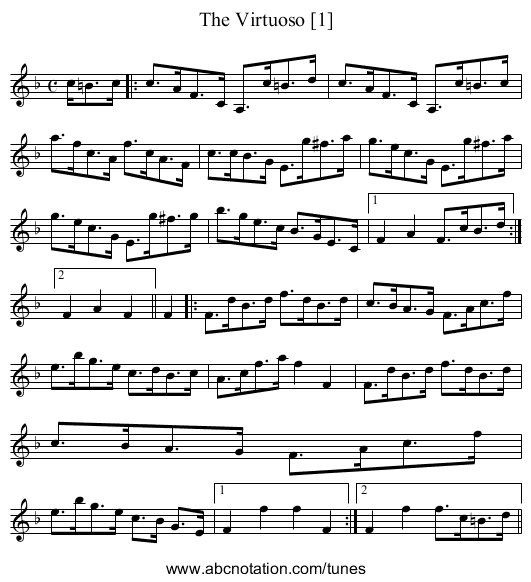 Virtuoso [1], The - staff notation