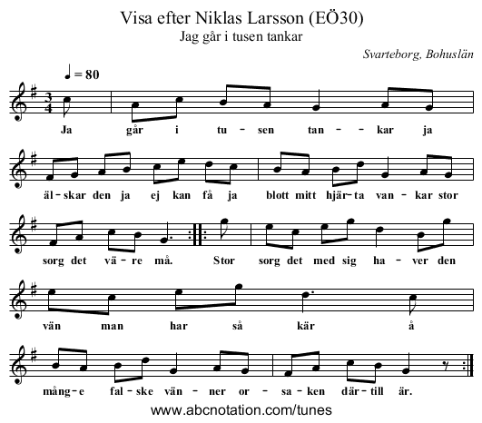 Visa efter Niklas Larsson (EÖ30) - staff notation
