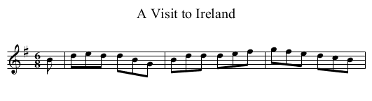Visit to Ireland, A - staff notation