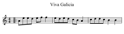 Viva Galicia - staff notation