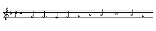 Vive le noble roy de France - staff notation
