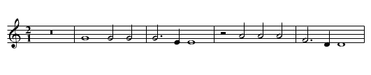 Vive le roy - staff notation