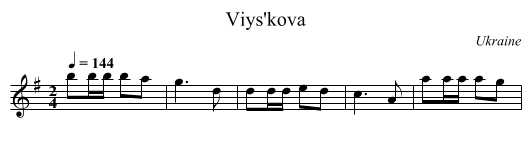 Viys'kova - staff notation