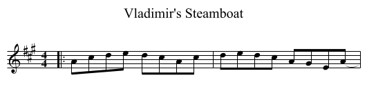 Vladimir's Steamboat - staff notation