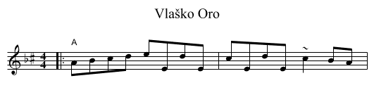 Vla&scaron;ko Oro - staff notation