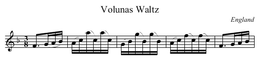 Volunas Waltz - staff notation