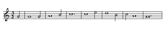 Von dem heiligen Bischof St. Martin - staff notation