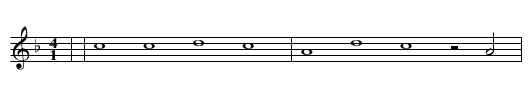 Von den zehn Geboten - staff notation