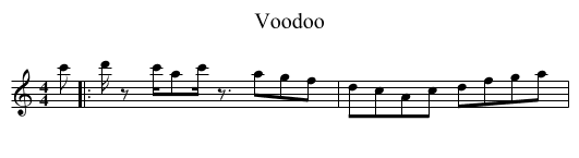 Voodoo - staff notation