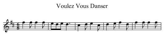 Voulez Vous Danser - staff notation