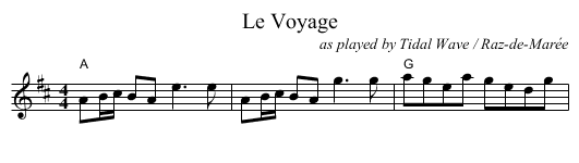 Voyage, Le - staff notation