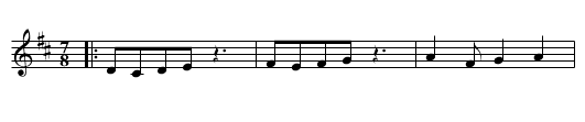 Vranjanska Kadenca - staff notation