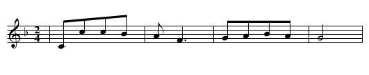 Vrapcheto - staff notation