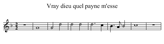 Vray dieu quel payne m'esse - staff notation