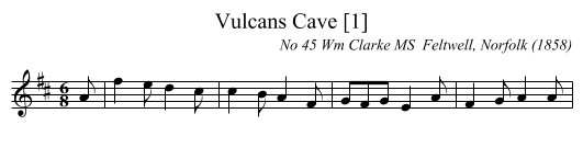 Vulcans Cave [1] - staff notation
