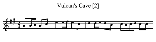 Vulcan's Cave [2] - staff notation