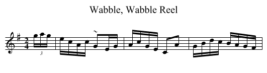 Wabble, Wabble Reel - staff notation