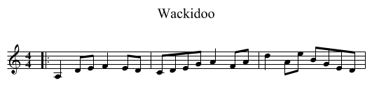 Wackidoo - staff notation