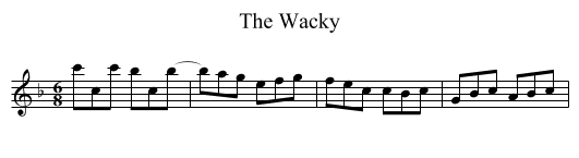 Wacky, The  - staff notation