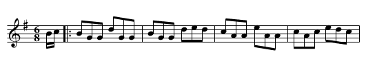 Waddling Gander - staff notation