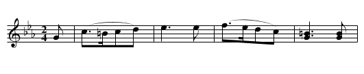 Waedd, Y - staff notation
